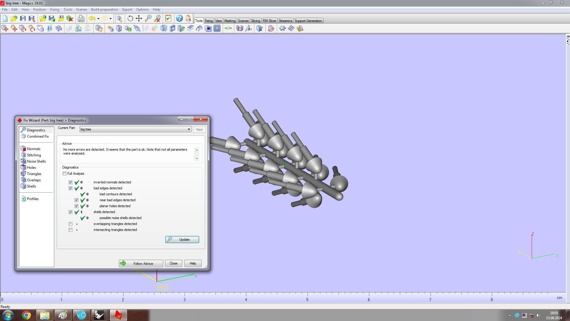 Clash One Row Piramida Diamonds Ring 17 mm 3D print model_18