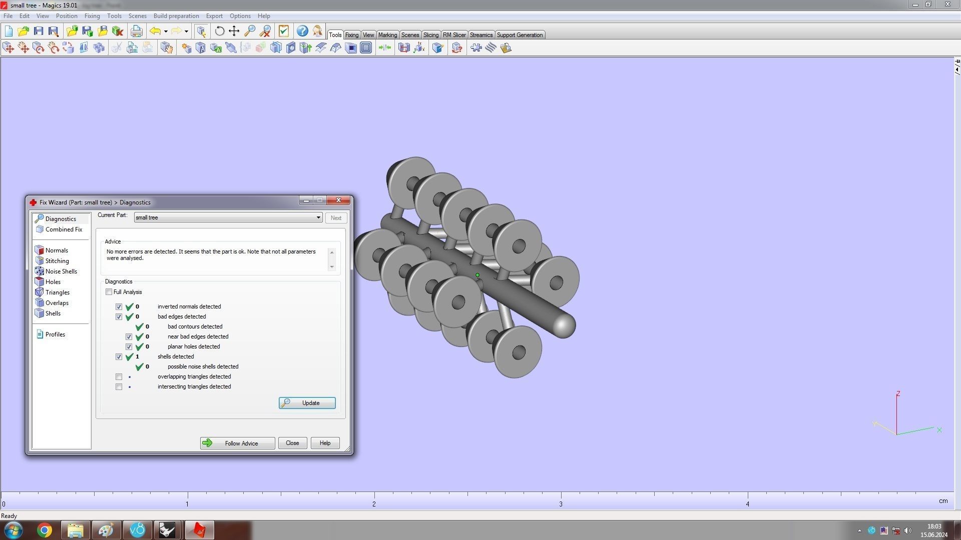 Clash One Row Piramida Diamonds Ring 17 mm 3D print model_20