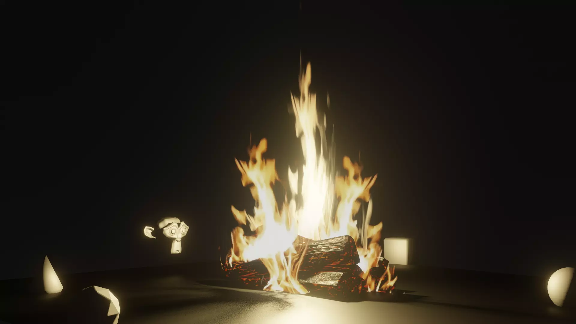 Animated Fire 3D model_0