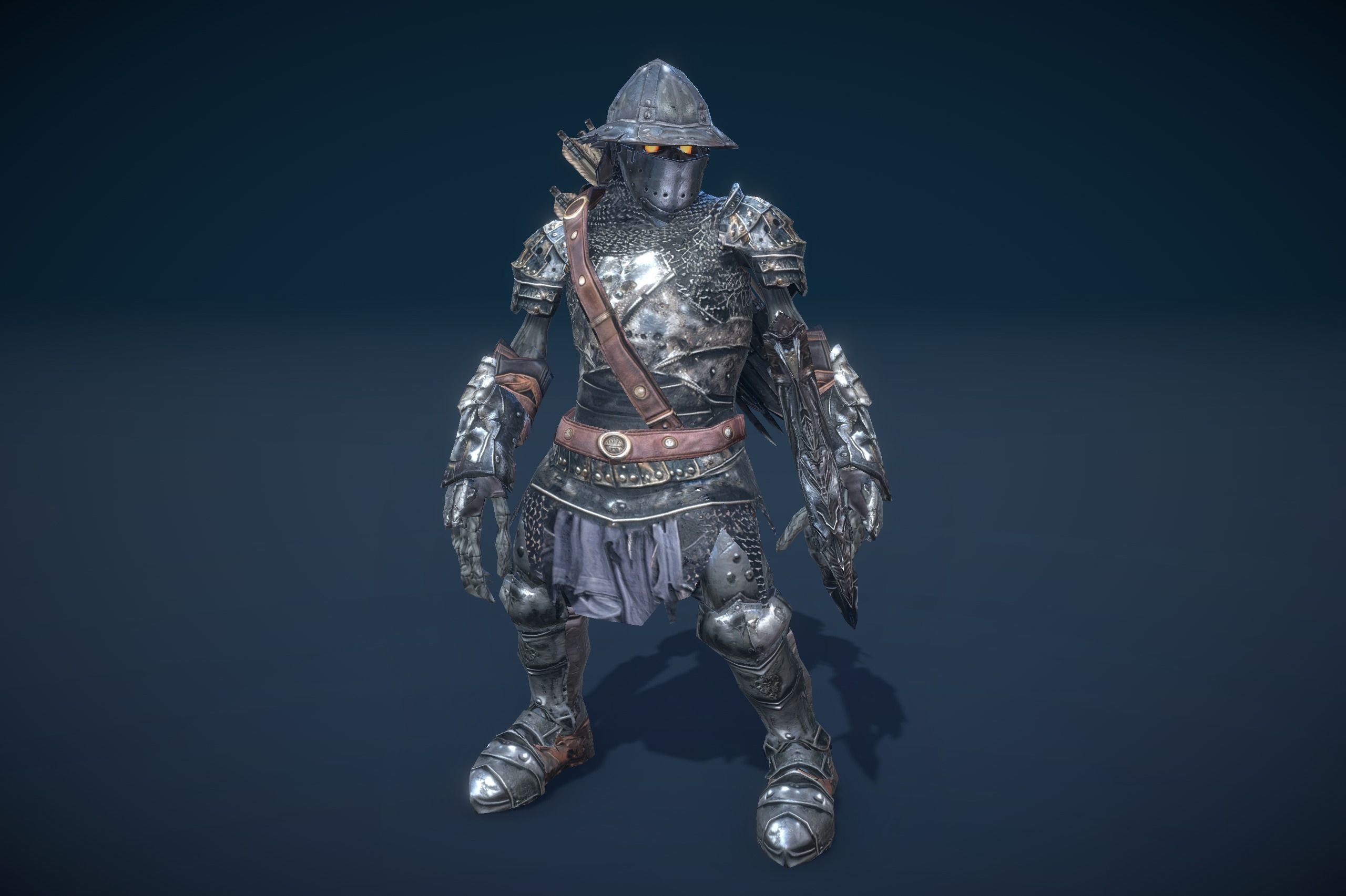 Skeleton Grim Archer Low-poly 3D model_6