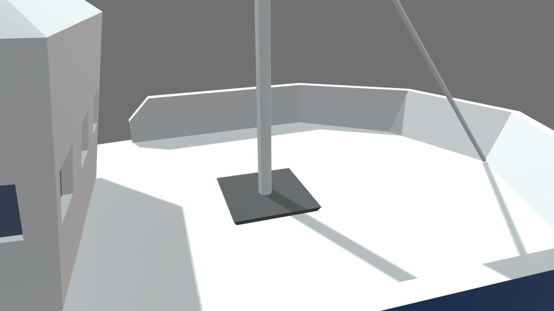 Low Poly Fishing Boat 01 Low-poly 3D model_5