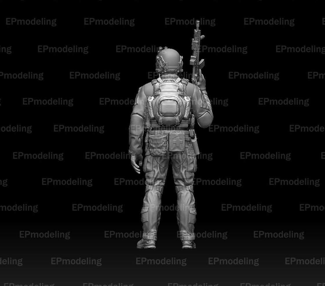 US ranger soldier 3D model 3D printable | CGTrader