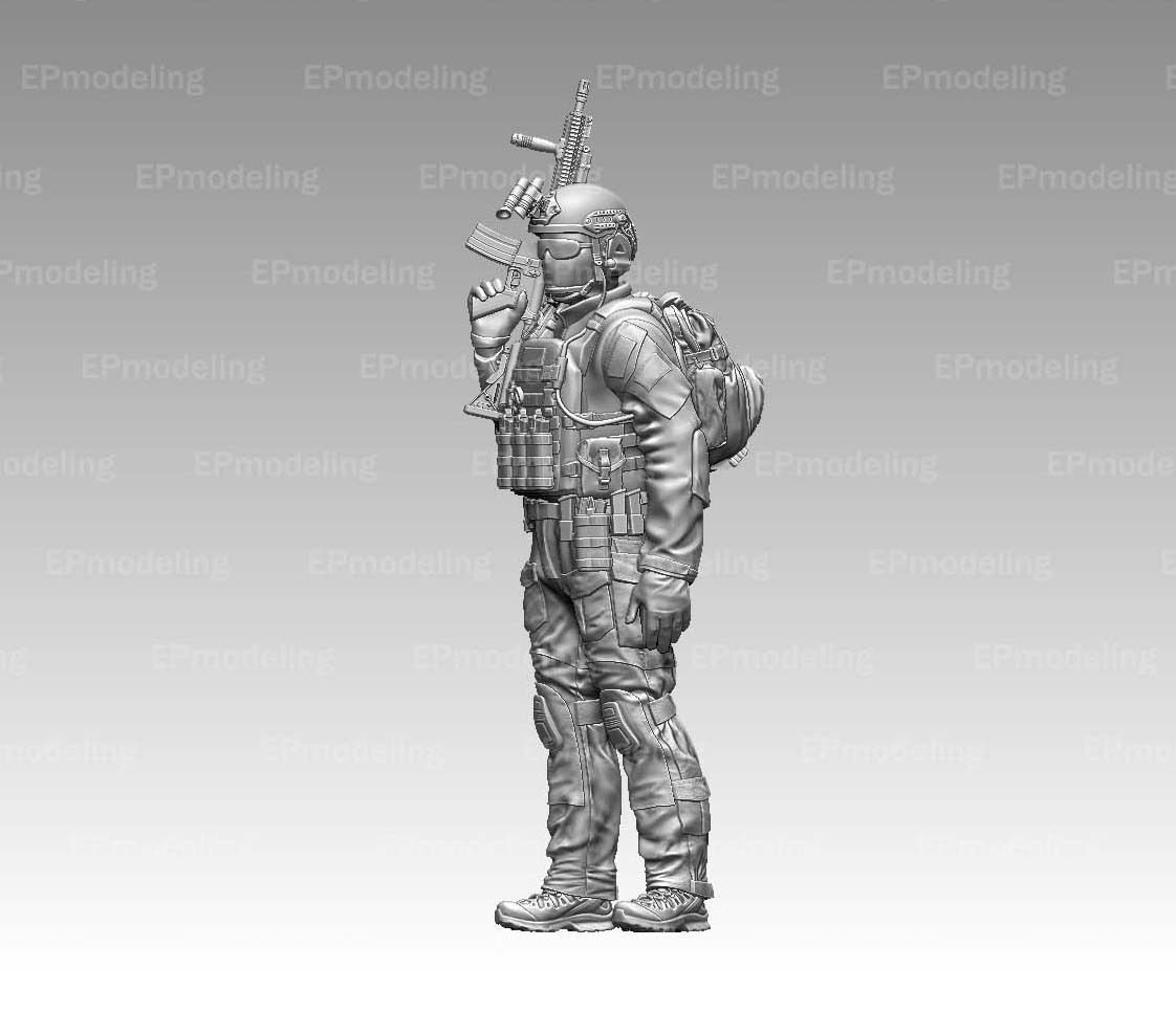 US ranger soldier 3D model 3D printable | CGTrader