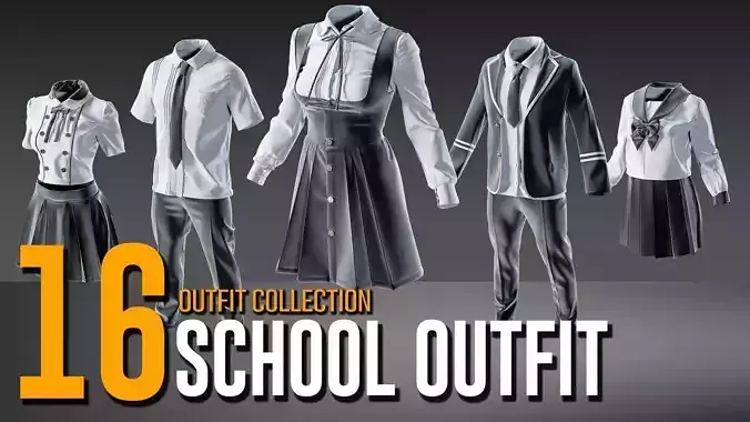 16 School Outfit Collection- VOL 09