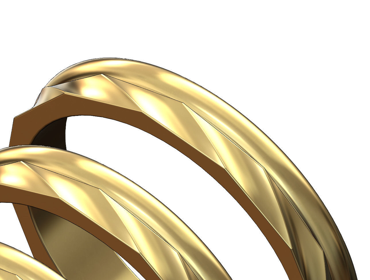 Round and twisted simple band Us sizes 5to11 3D print model_3