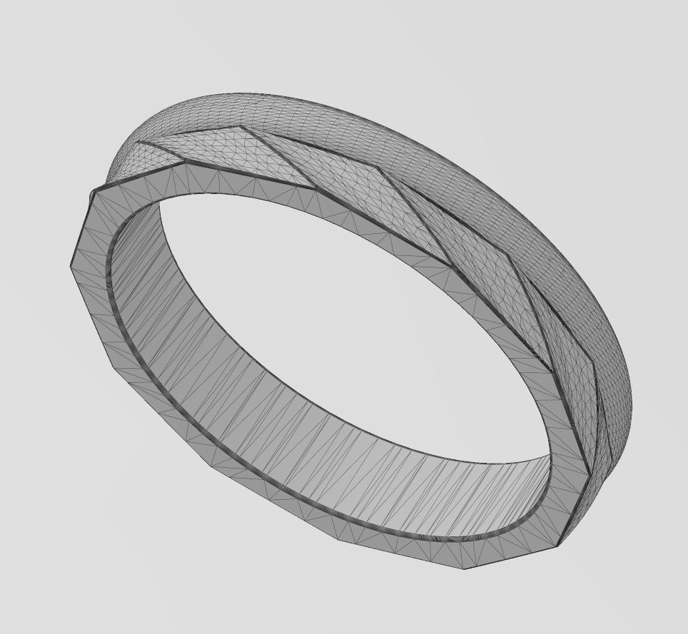 Round and twisted simple band Us sizes 5to11 3D print model_14