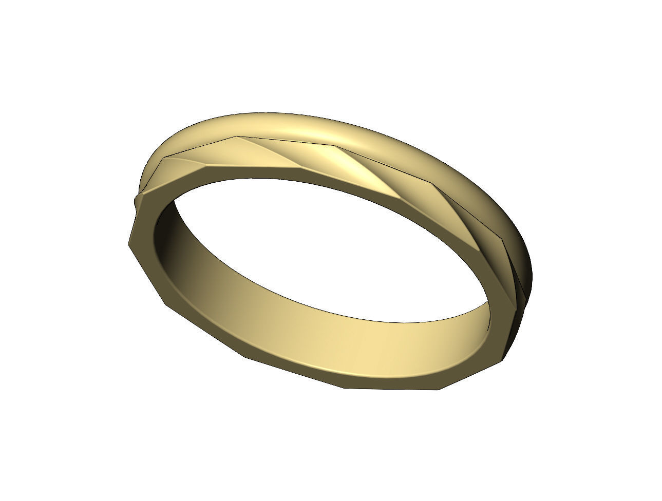 Round and twisted simple band Us sizes 5to11 3D print model_5