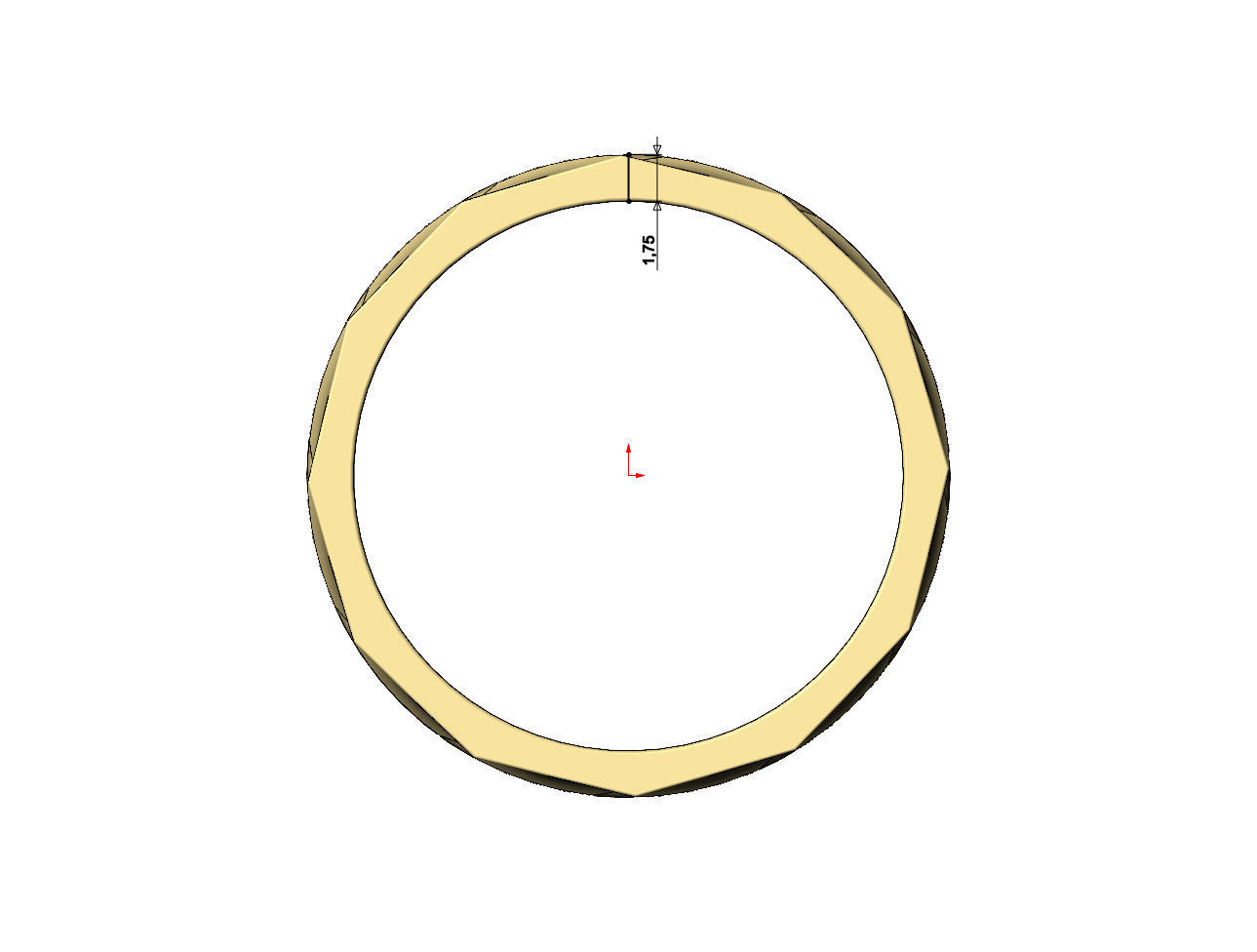 Round and twisted simple band Us sizes 5to11 3D print model_7