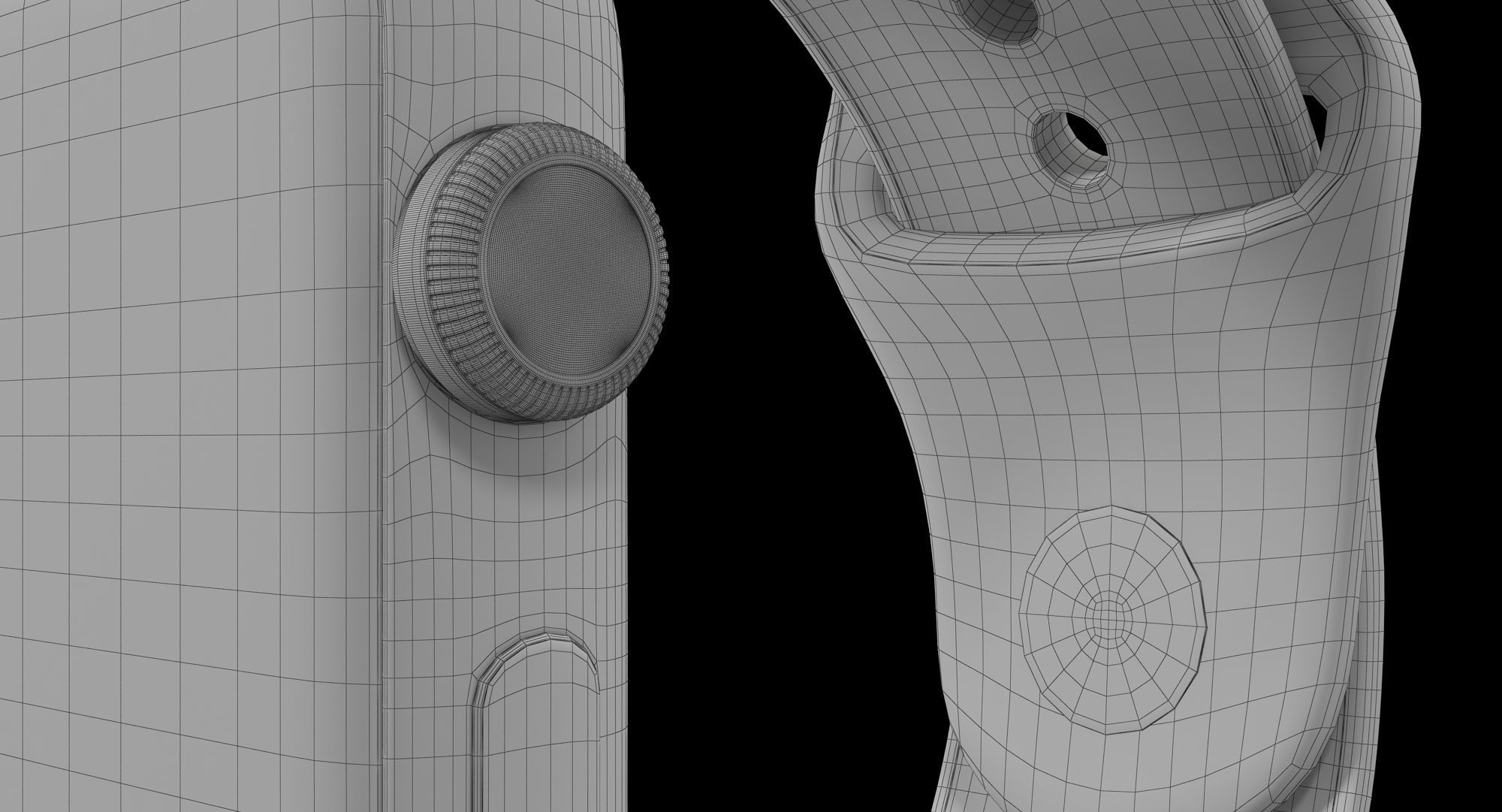 Apple Watch Sport Space Gray 42mm Low-poly 3D model_30