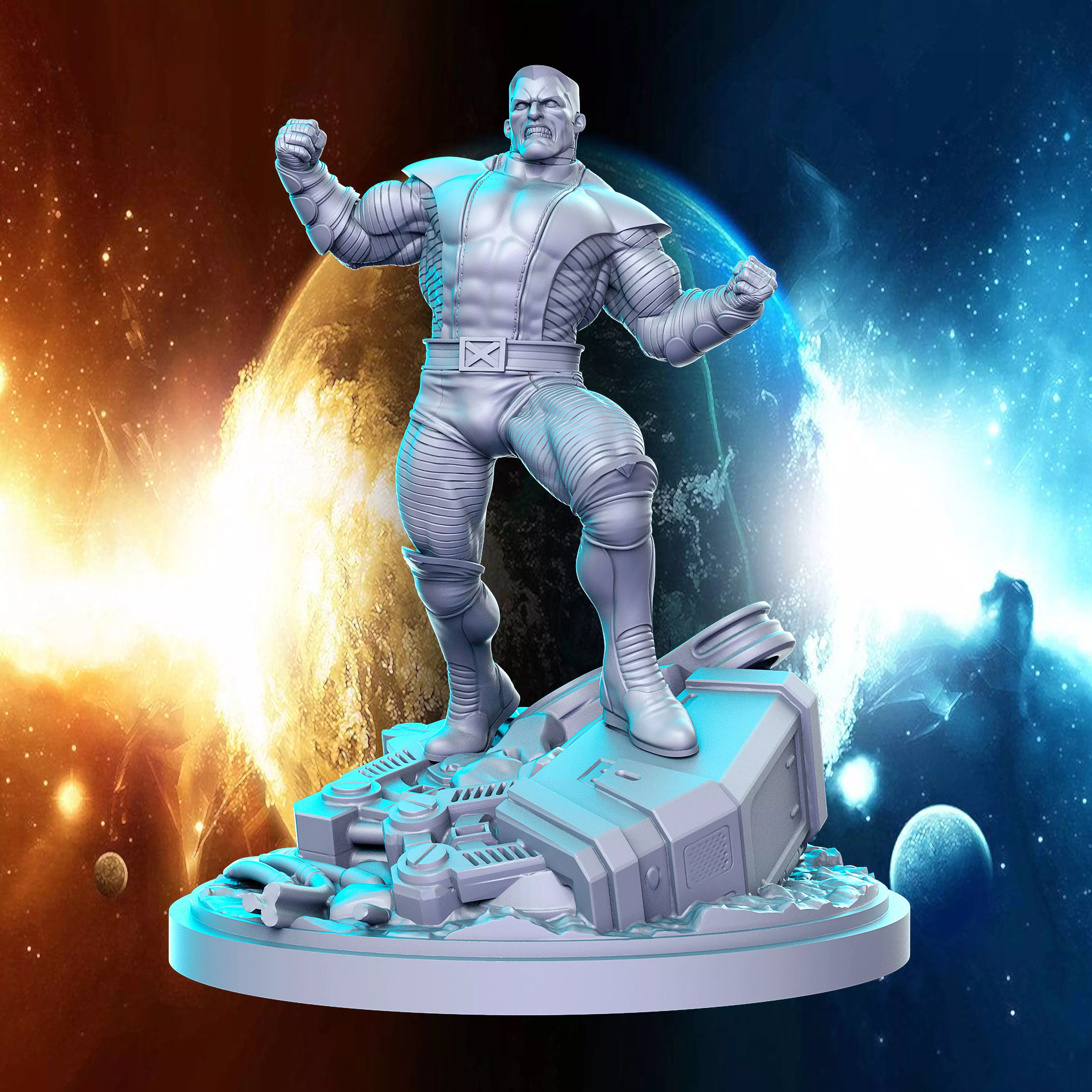 Colossus Marvel Super Hero 32mm Pre-supported 3D print model_0