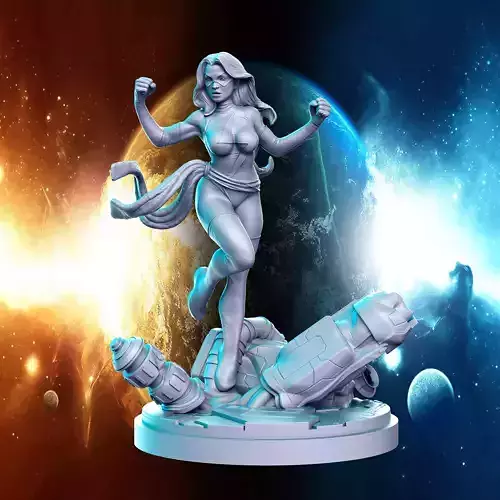 Ms Marvel Marvel Super Hero 32mm Pre-supported 3D print model