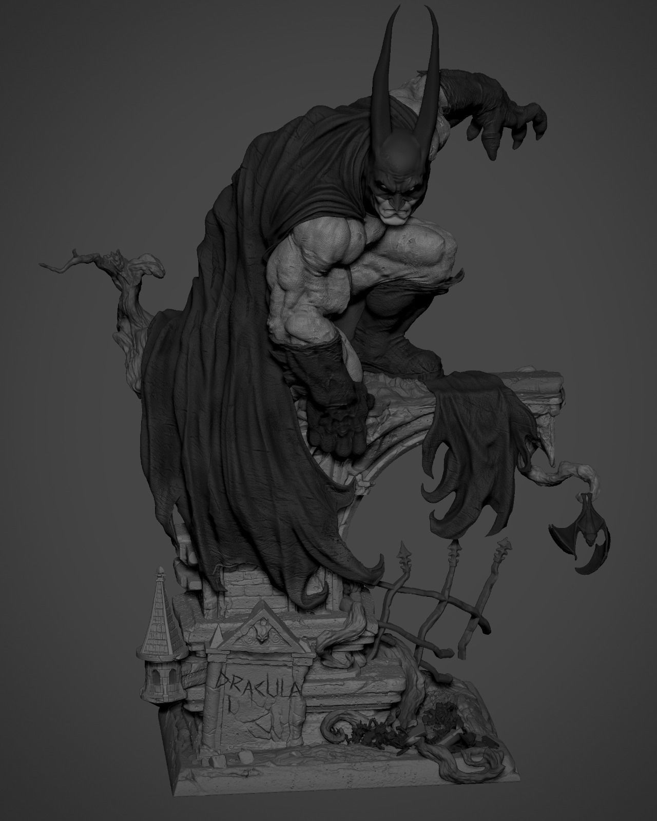 Batman Vampire 3D Print 3D print model_6