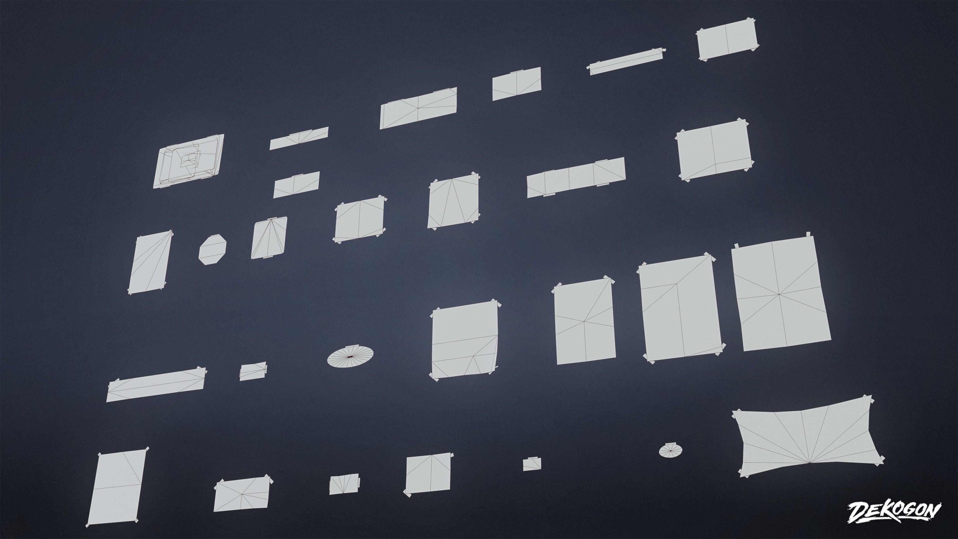 SUBURBS - Advertisements 01 - LOW POLY AND NANITE Low-poly 3D model_30