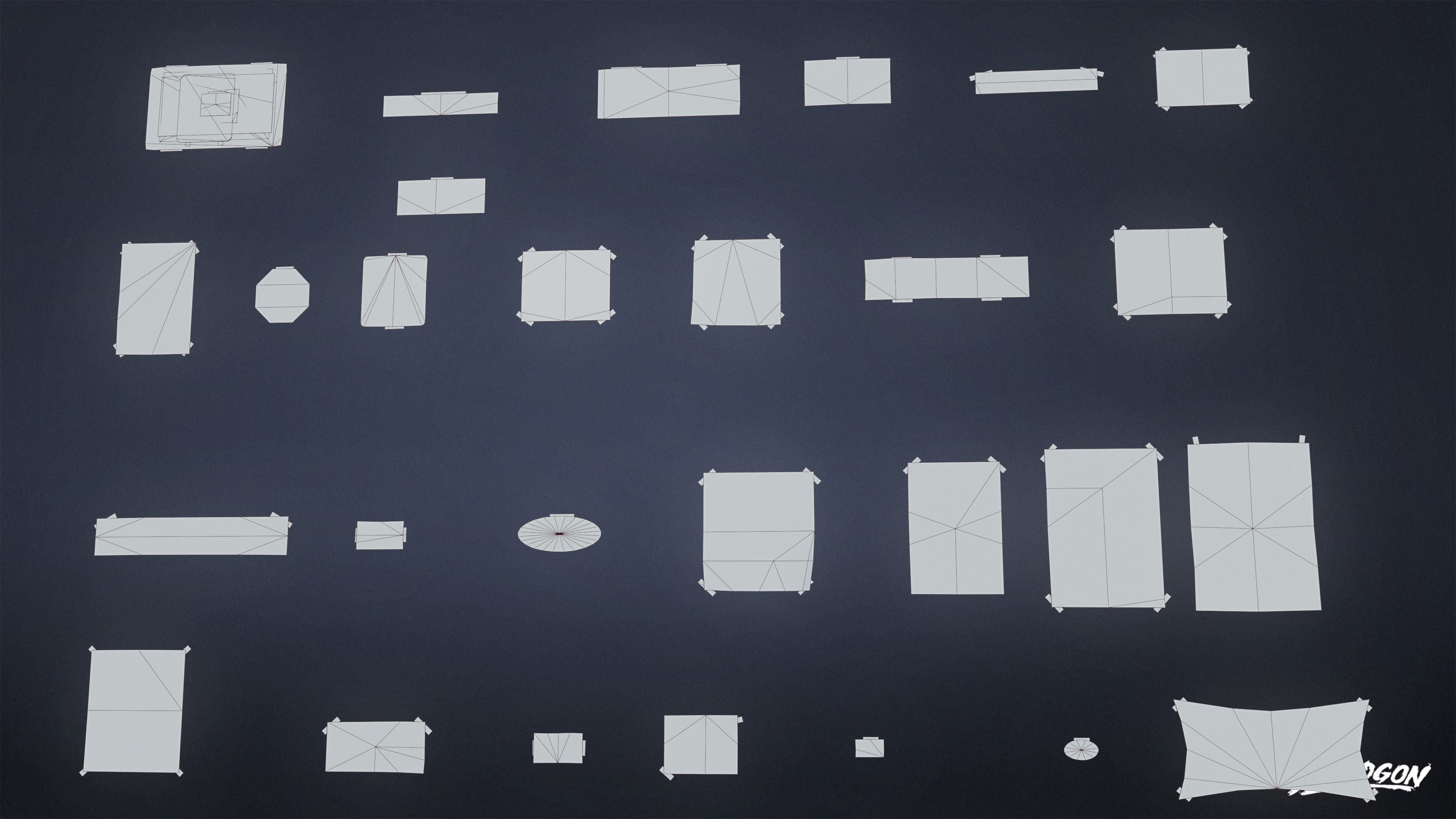 SUBURBS - Advertisements 01 - LOW POLY AND NANITE Low-poly 3D model_28