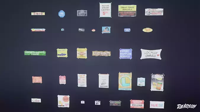 SUBURBS - Advertisements 01 - LOW POLY AND NANITE