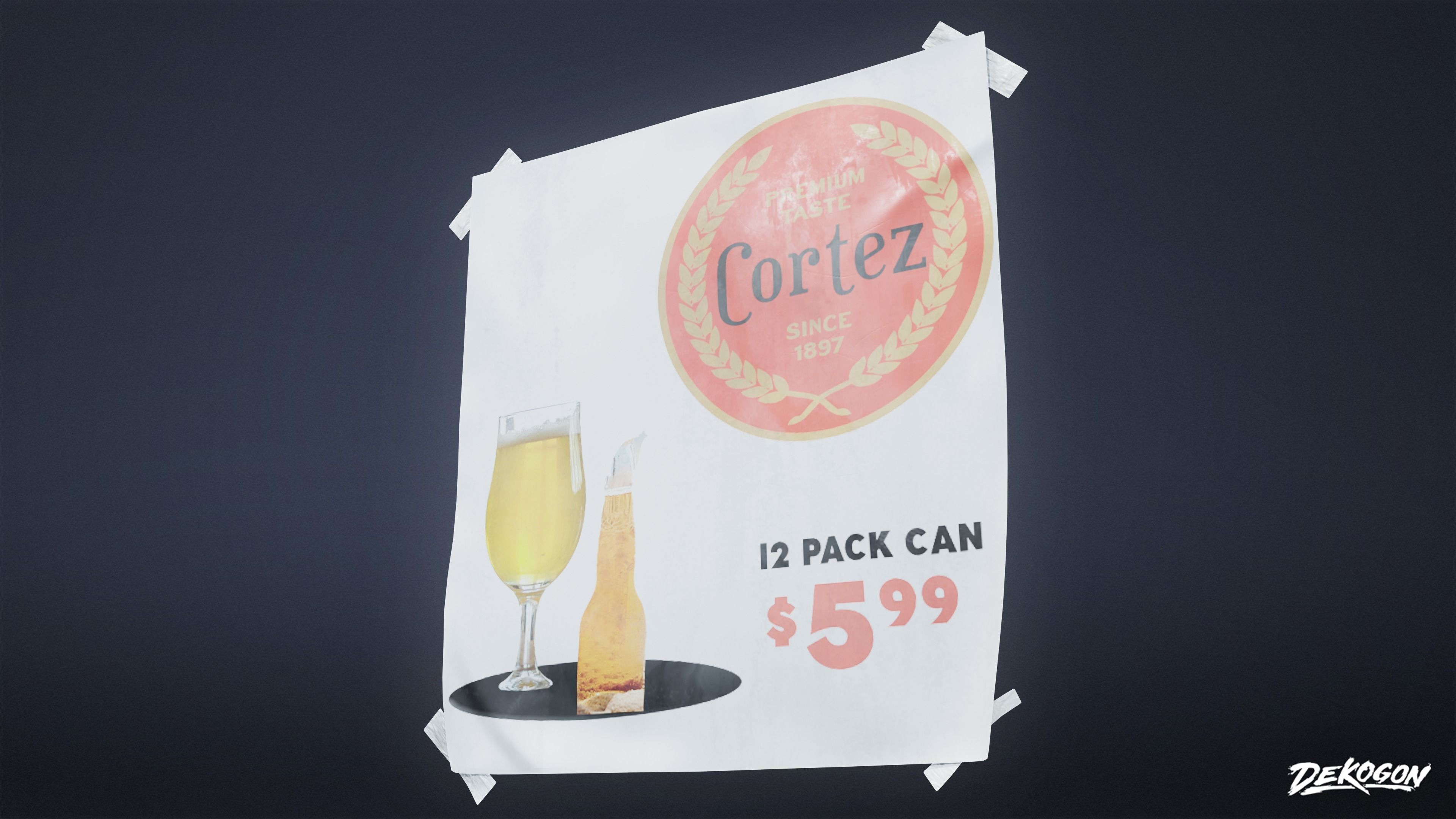 SUBURBS - Advertisements 01 - LOW POLY AND NANITE Low-poly 3D model_6