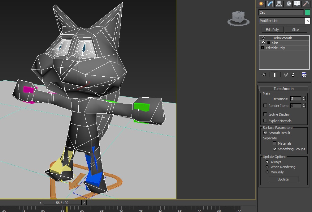 Rigged Cartoon Cat 3D model_5