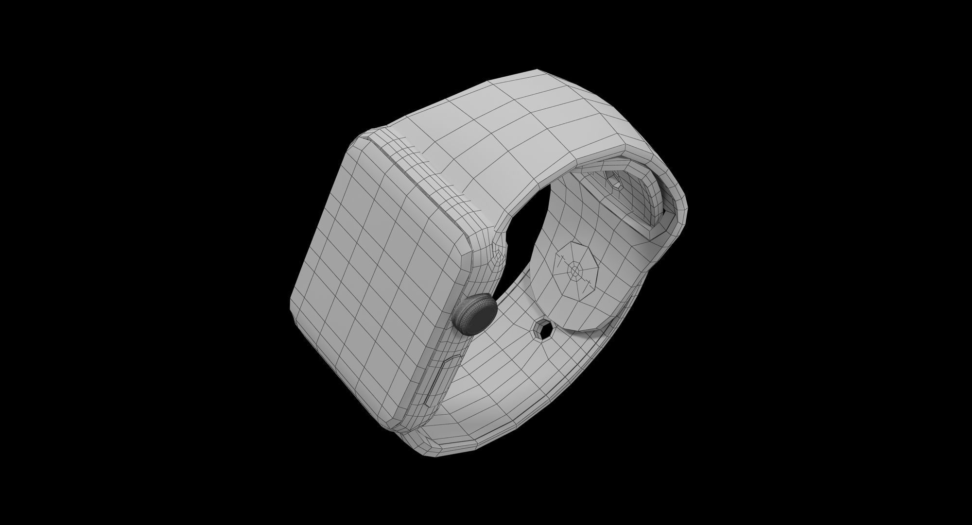 Apple Watch Sport Blue 42mm Low-poly 3D model_28