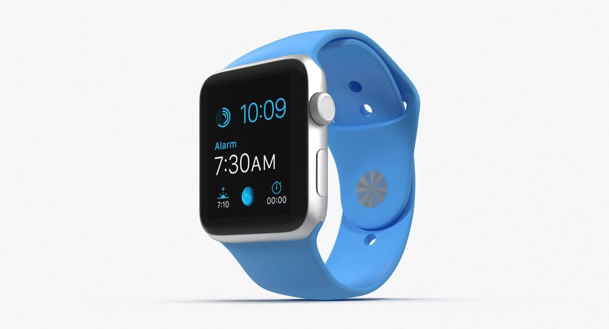 Apple Watch Sport Blue 42mm Low-poly 3D model_0