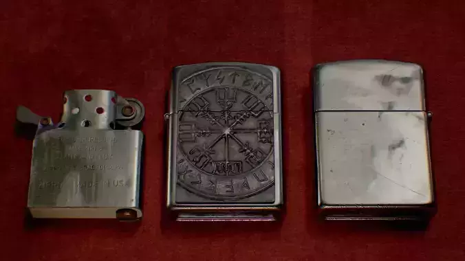 zippo  lighter  realistic  Low-poly 3D model