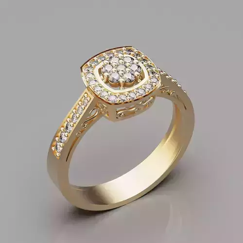 Lux ring silver gold jewelry printable 3D model