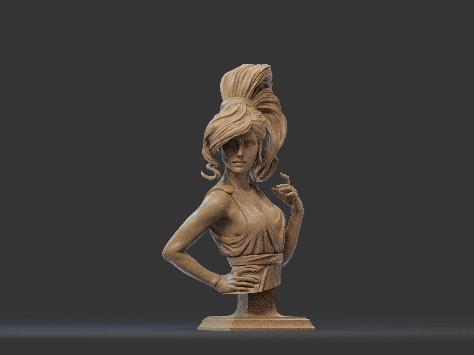 Megara Bust 3D Print 3D print model_9