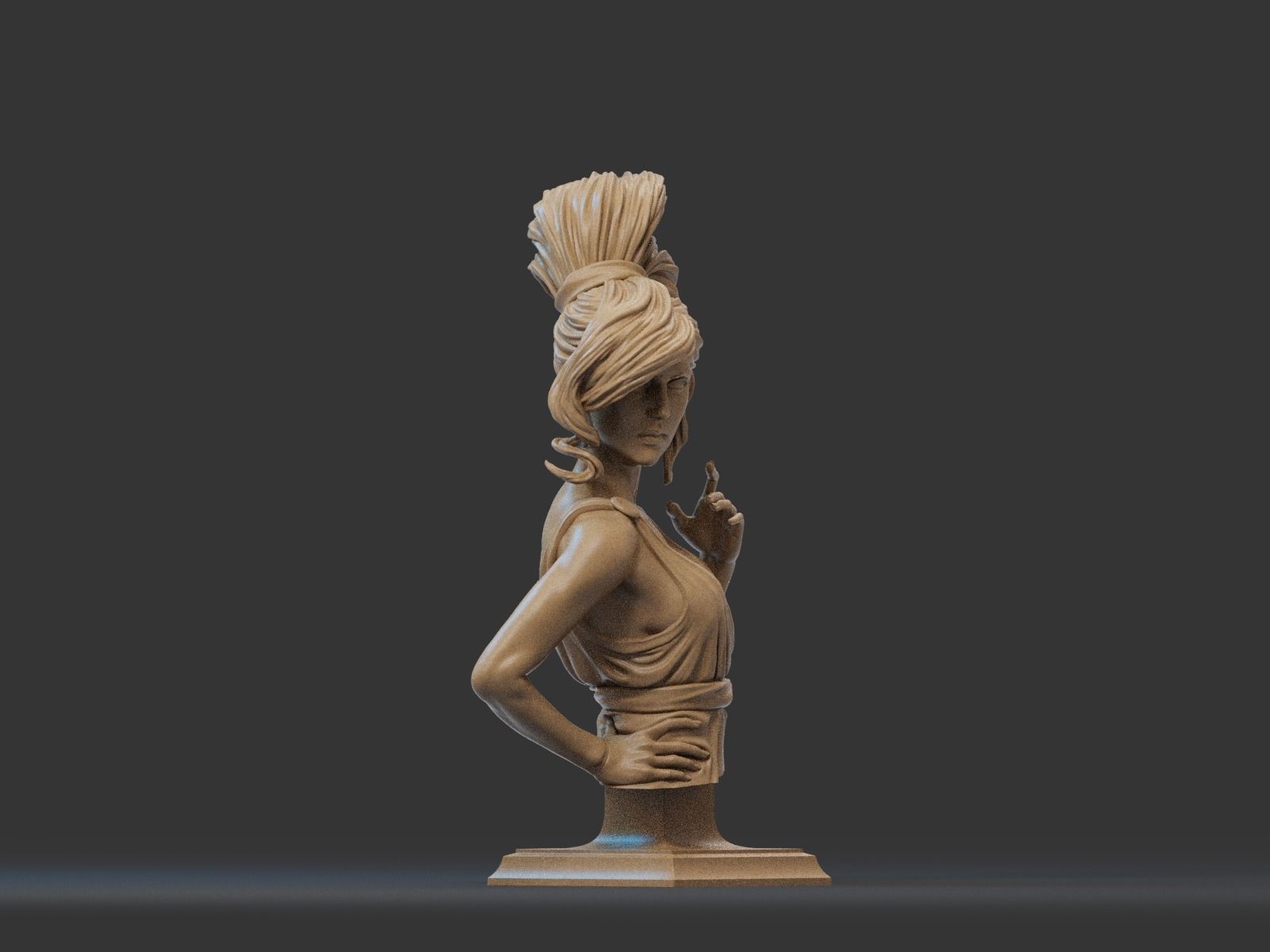 Megara Bust 3D Print 3D print model_8
