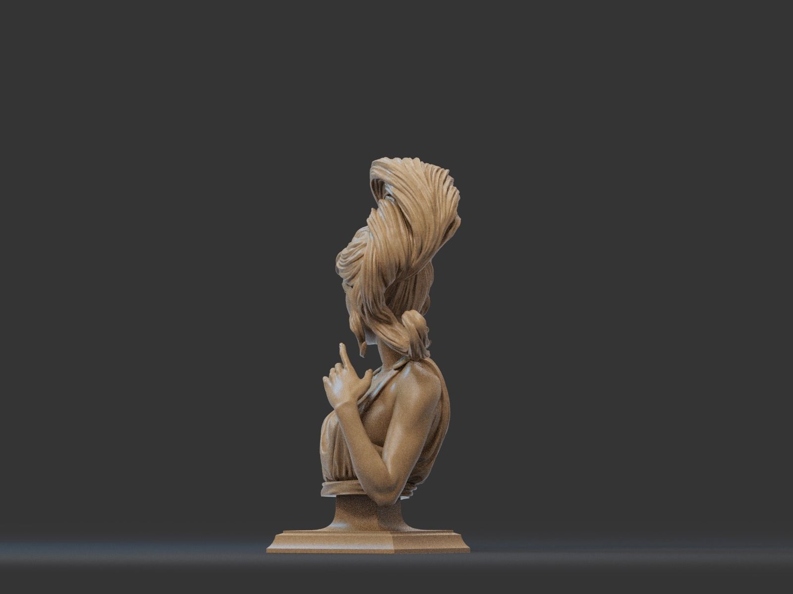 Megara Bust 3D Print 3D print model_5