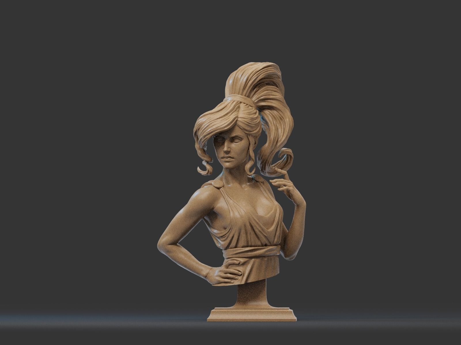 Megara Bust 3D Print 3D print model_7