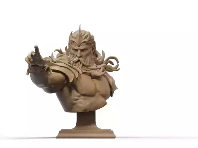 Poseidon Bust 3D Print