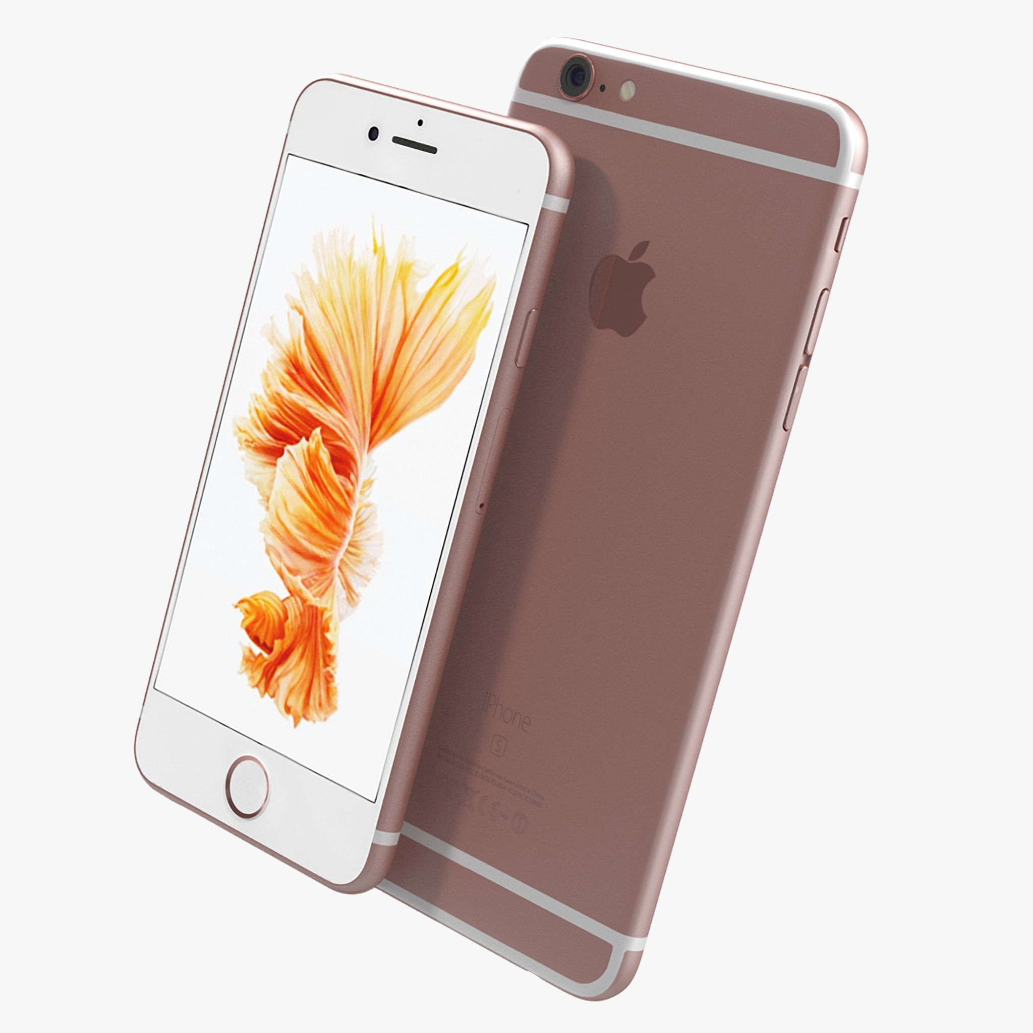 iPhone 6S And 6S Plus Rose Gold Low-poly 3D model_27