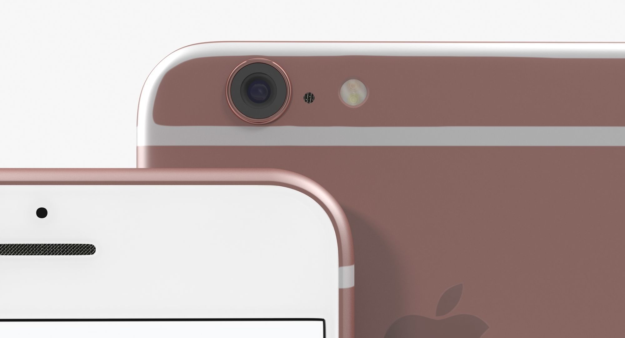 iPhone 6S And 6S Plus Rose Gold Low-poly 3D model_5