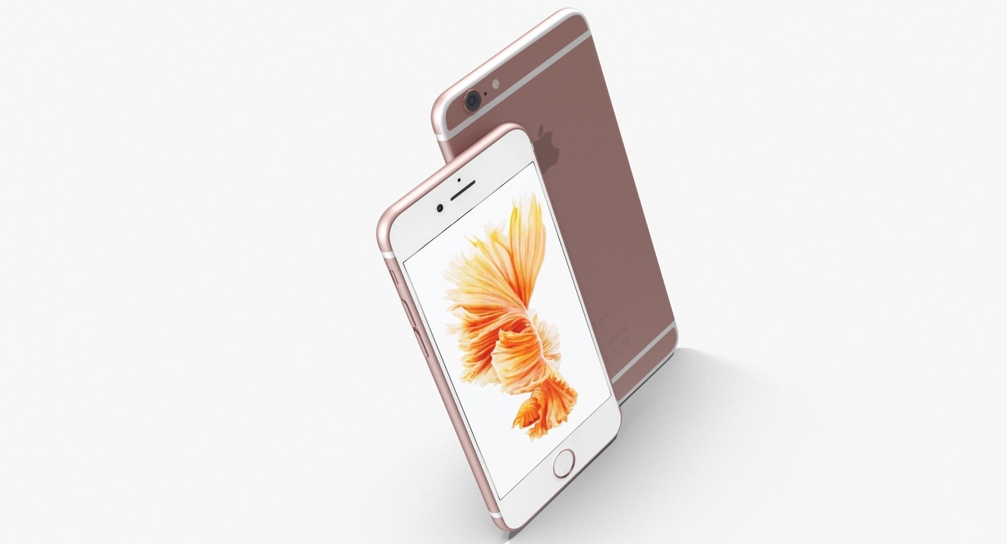 iPhone 6S And 6S Plus Rose Gold Low-poly 3D model_4