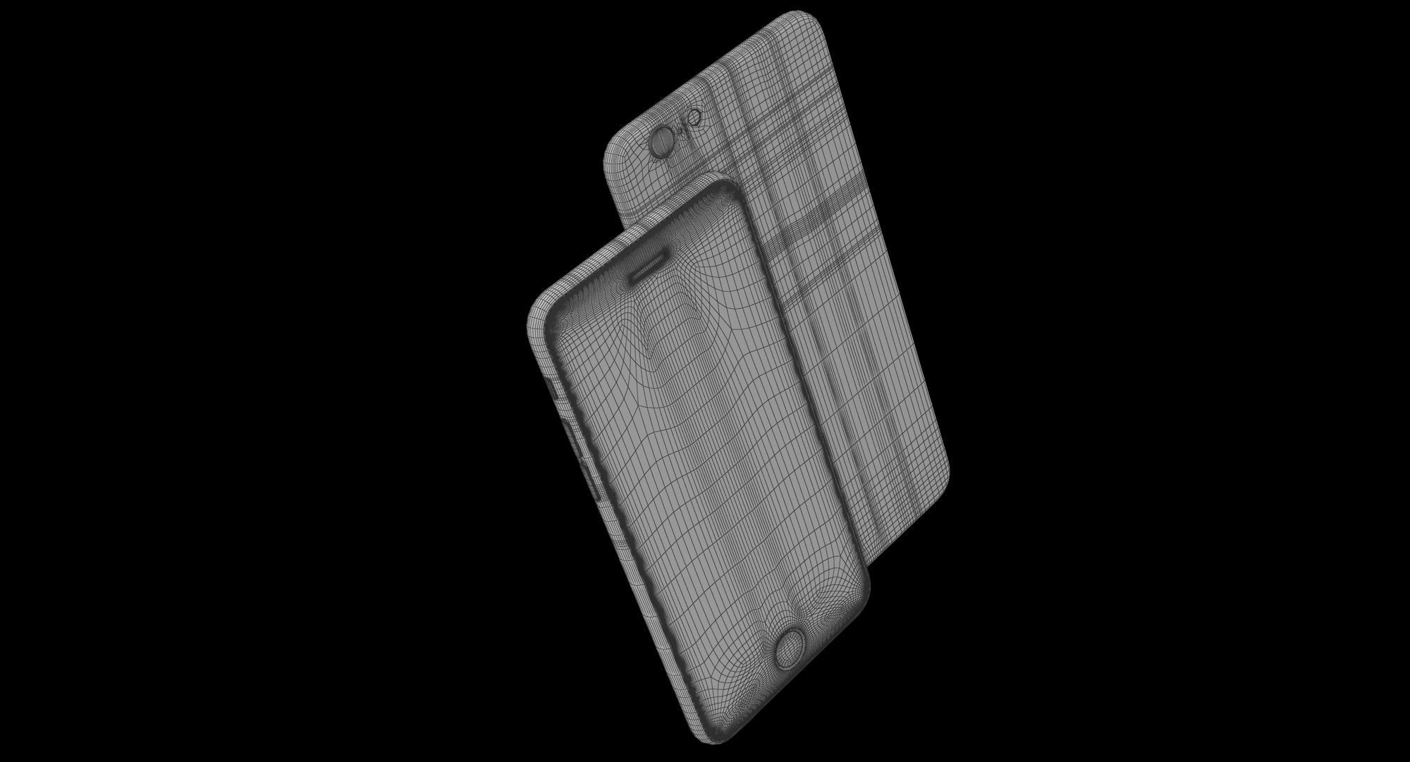 iPhone 6S And 6S Plus Rose Gold Low-poly 3D model_24