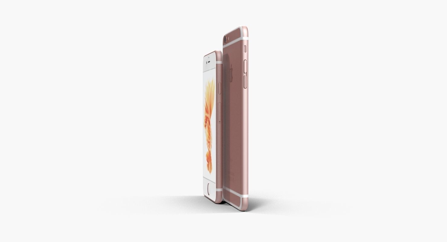 iPhone 6S And 6S Plus Rose Gold Low-poly 3D model_15