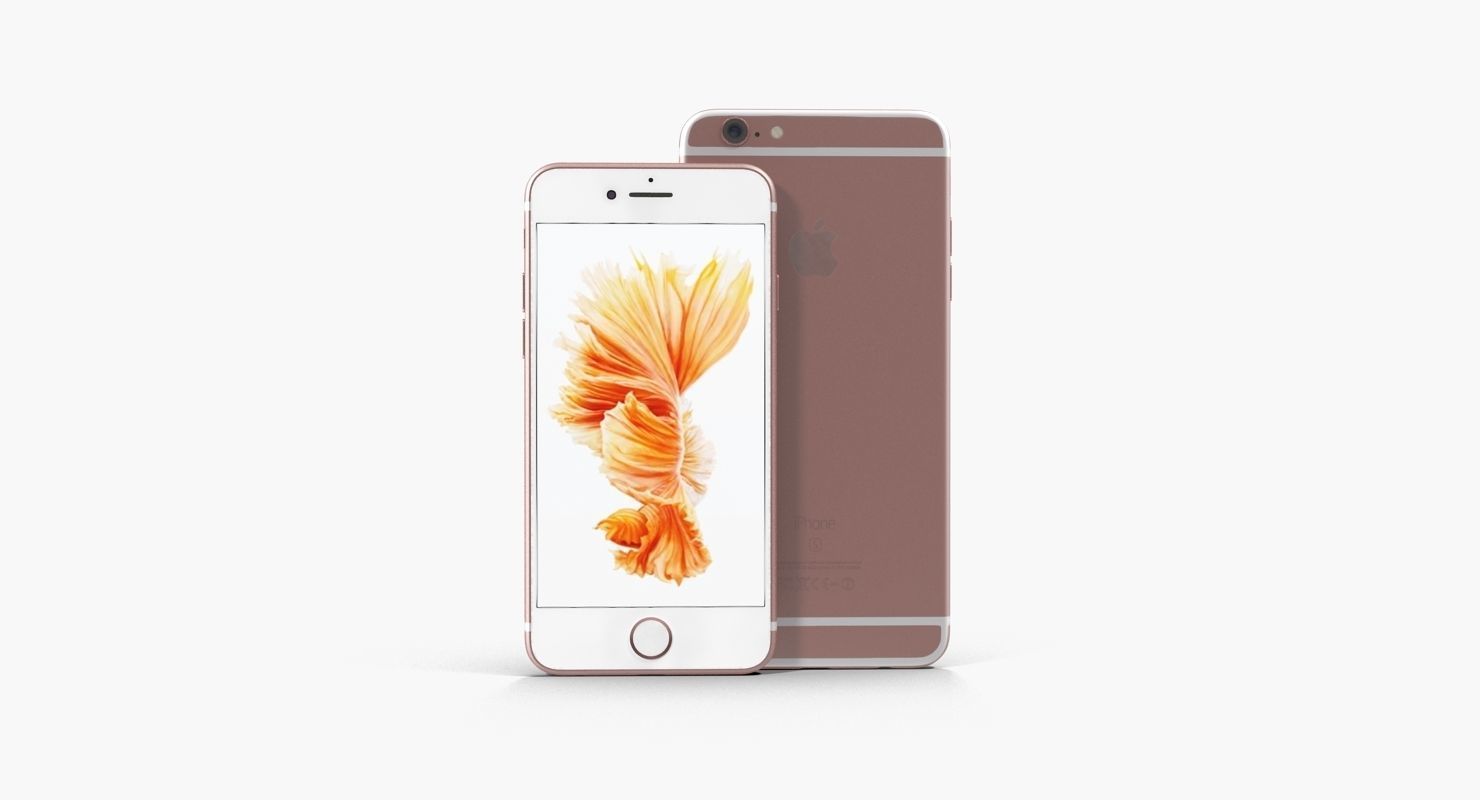 iPhone 6S And 6S Plus Rose Gold Low-poly 3D model_7
