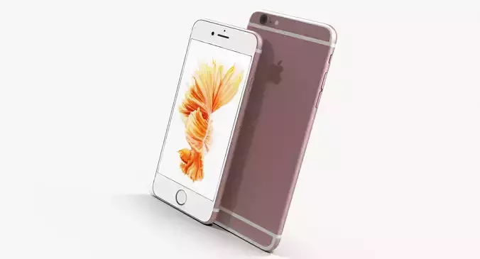 iPhone 6S And 6S Plus Rose Gold Low-poly 3D model