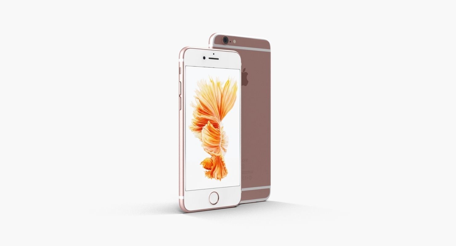 iPhone 6S And 6S Plus Rose Gold Low-poly 3D model_8