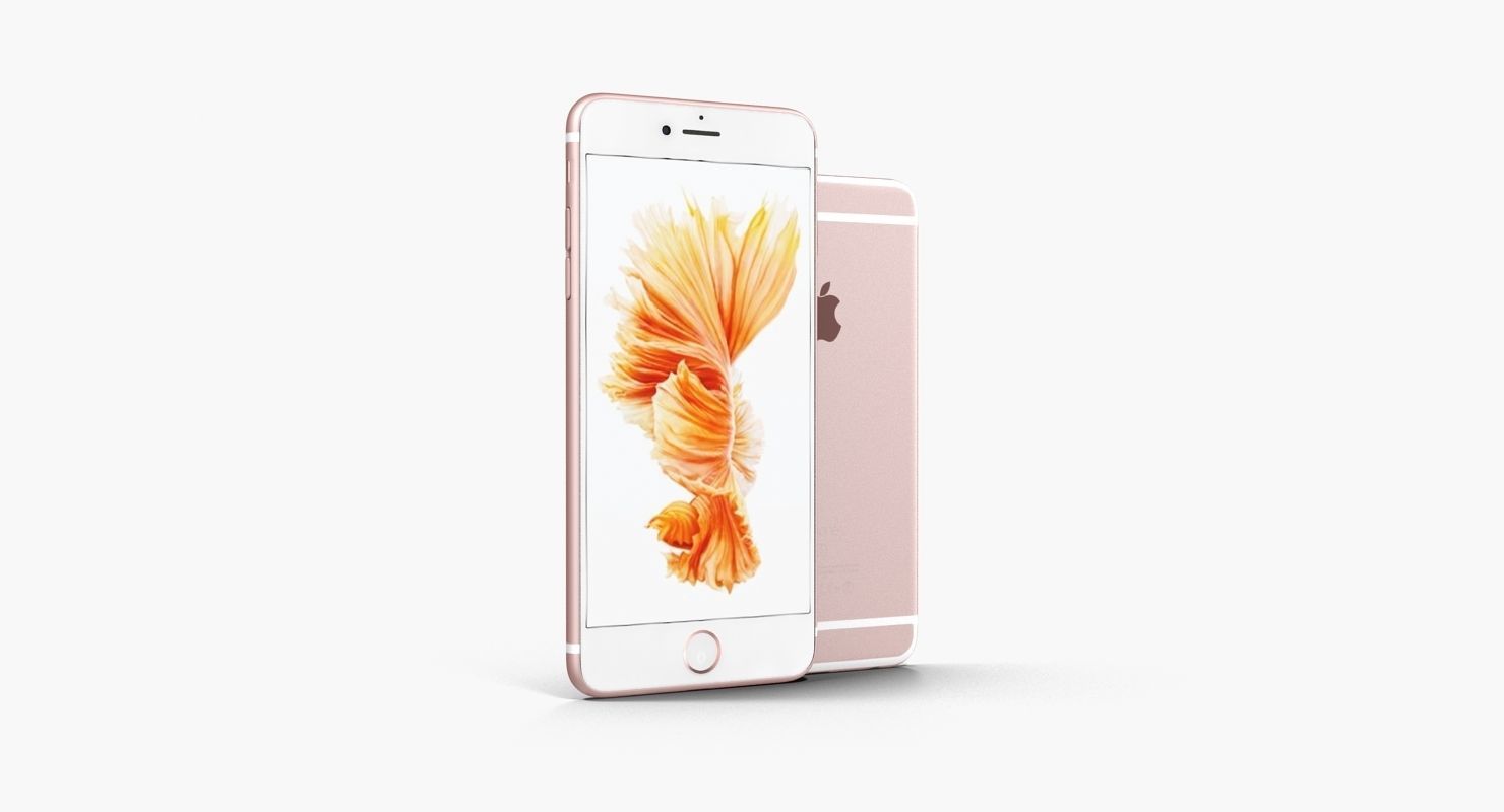 iPhone 6S And 6S Plus Rose Gold Low-poly 3D model_13