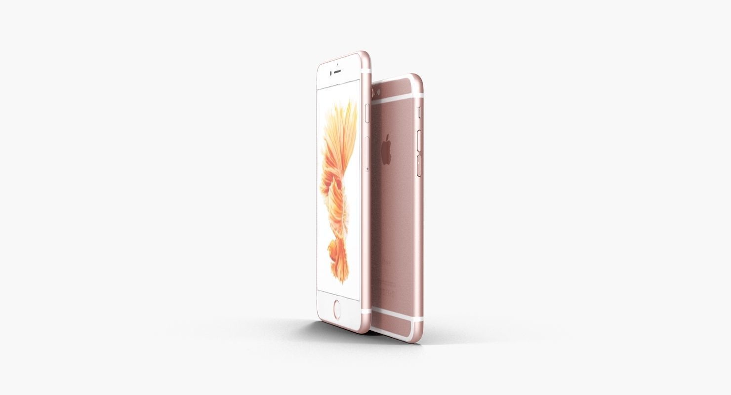 iPhone 6S And 6S Plus Rose Gold Low-poly 3D model_10