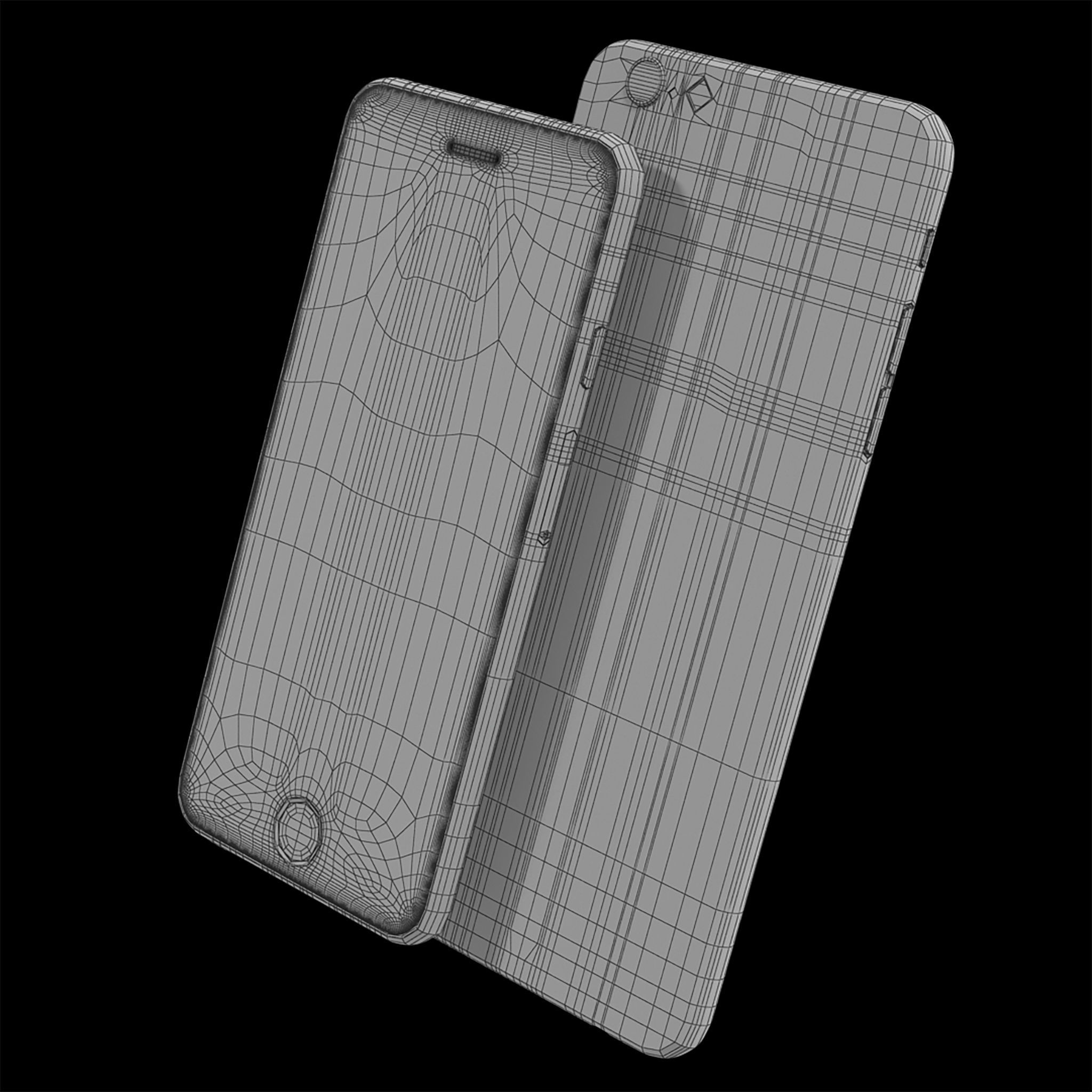 iPhone 6S And 6S Plus Rose Gold Low-poly 3D model_28