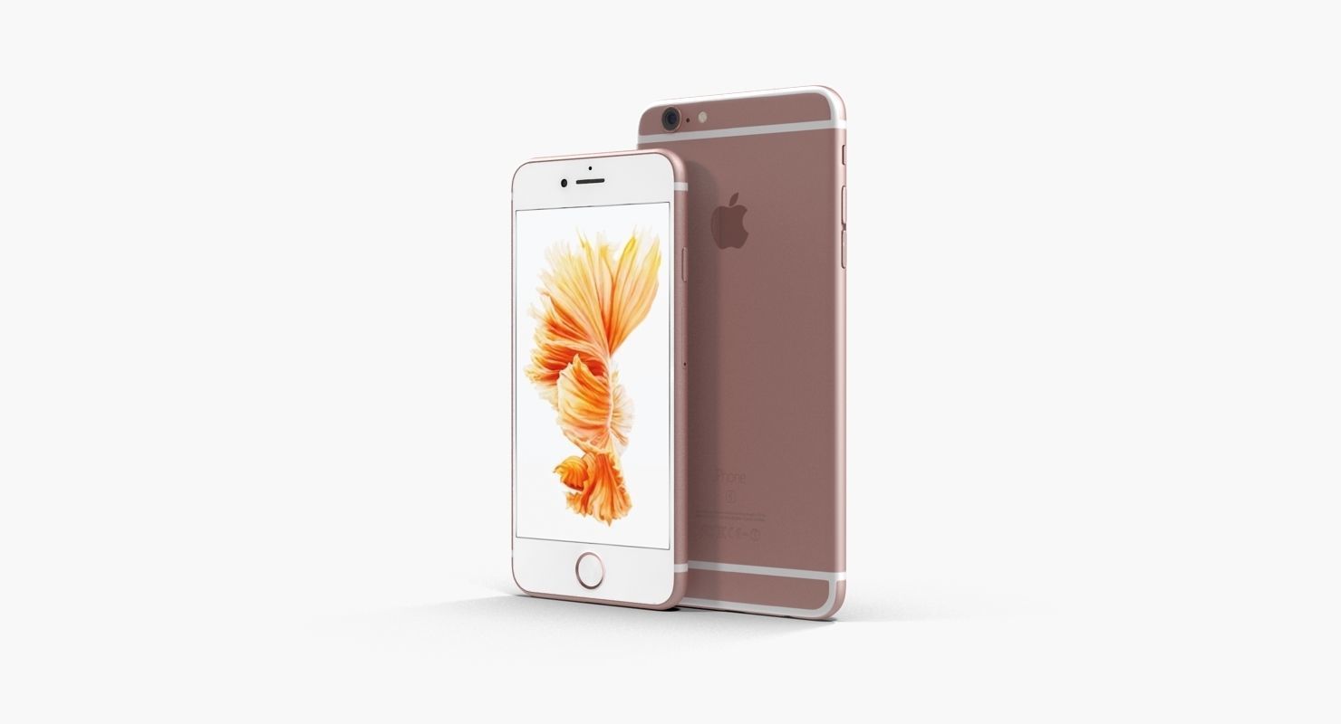 iPhone 6S And 6S Plus Rose Gold Low-poly 3D model_16