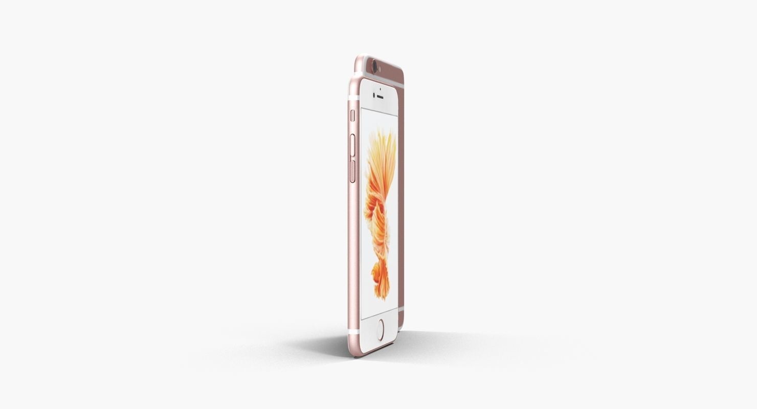 iPhone 6S And 6S Plus Rose Gold Low-poly 3D model_9
