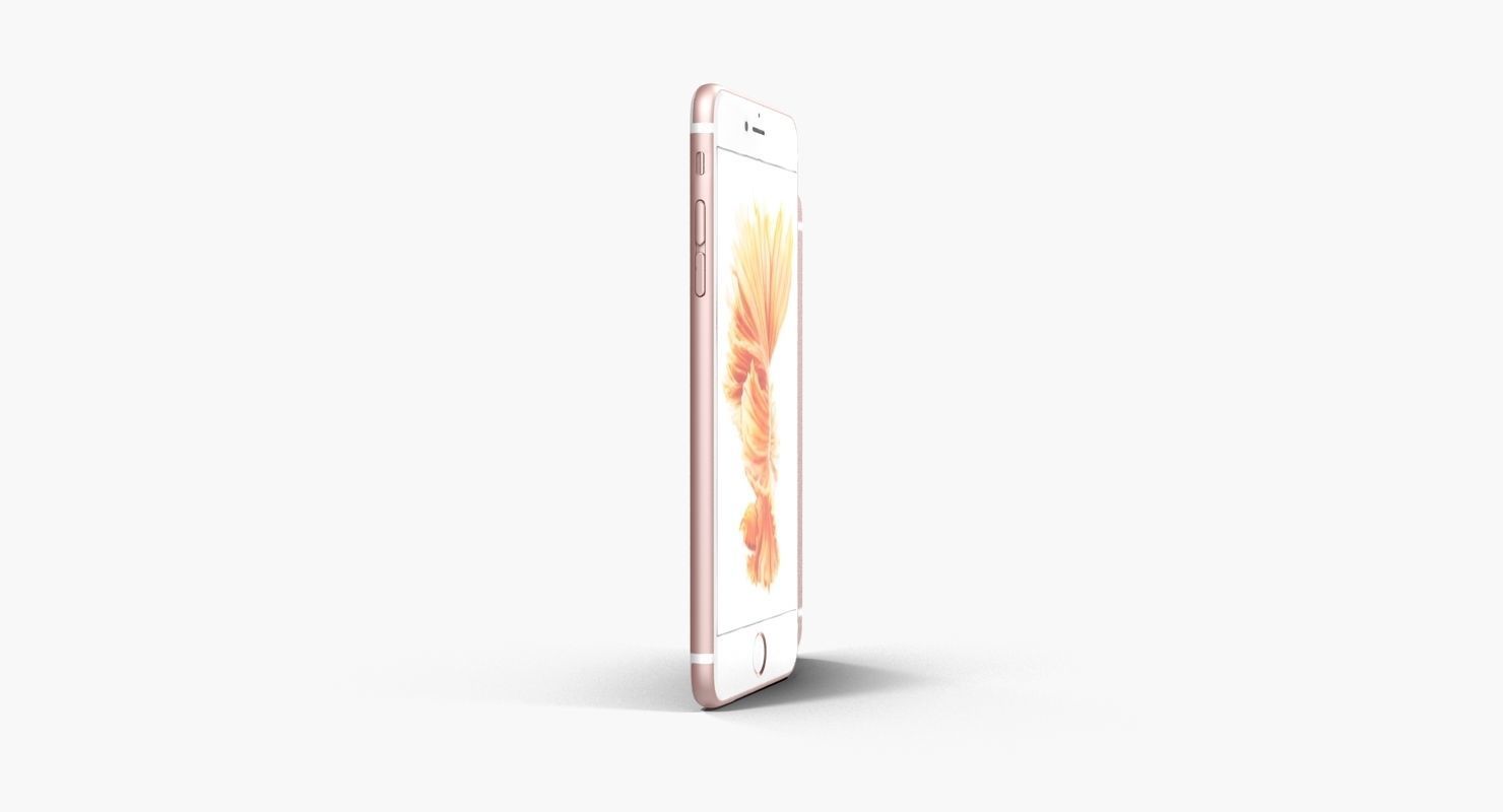 iPhone 6S And 6S Plus Rose Gold Low-poly 3D model_14