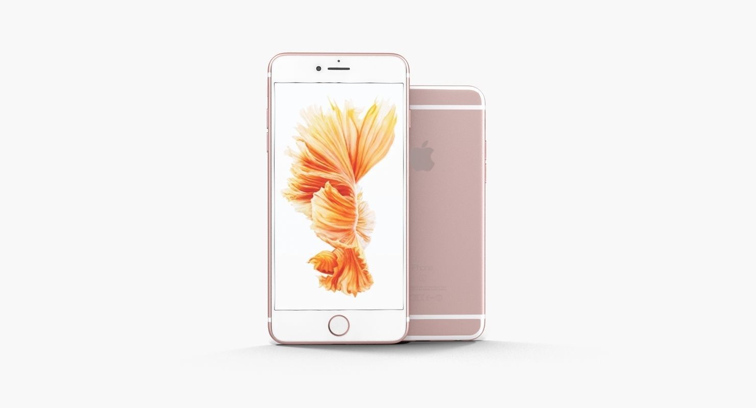 iPhone 6S And 6S Plus Rose Gold Low-poly 3D model_12