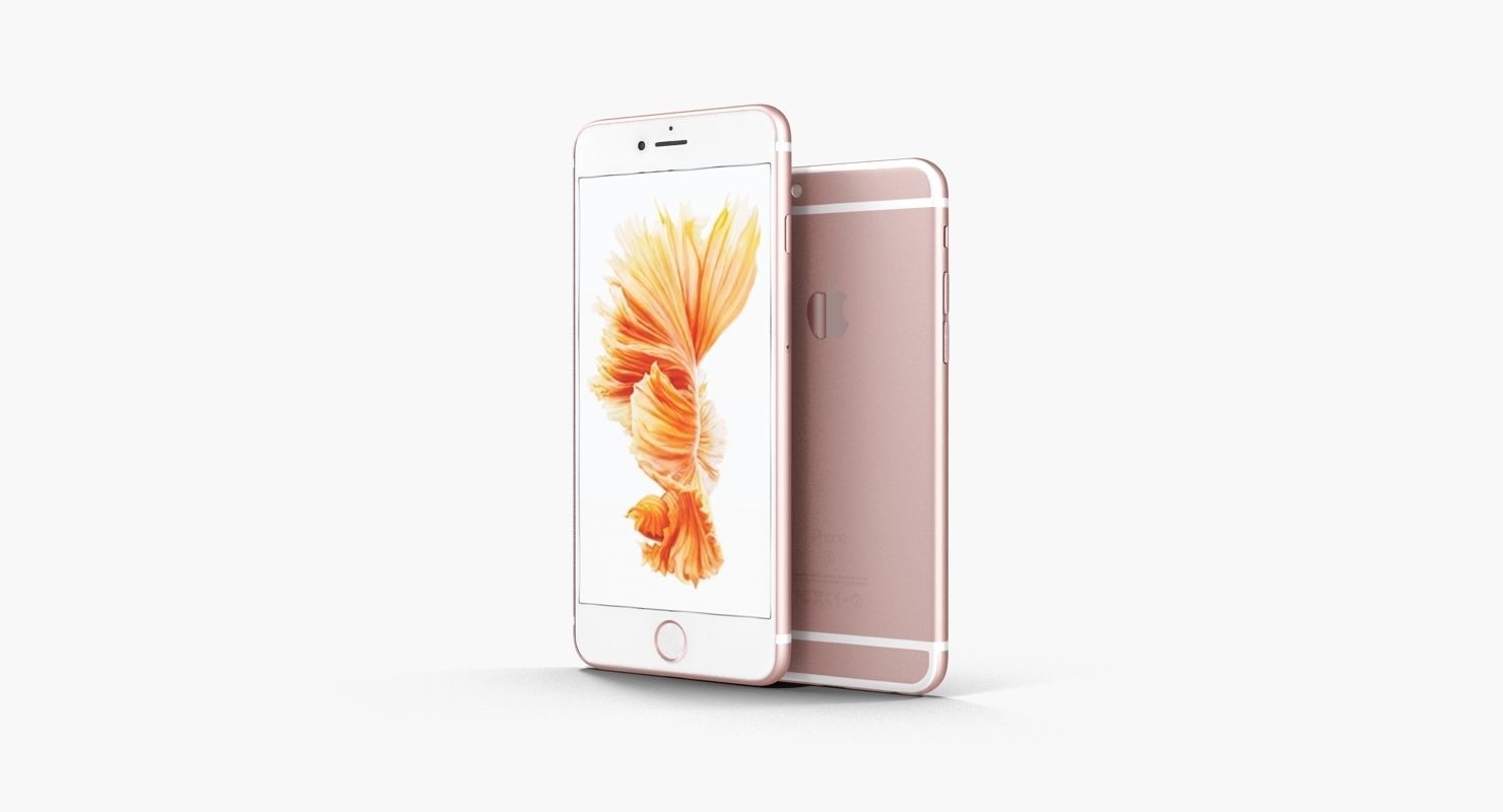 iPhone 6S And 6S Plus Rose Gold Low-poly 3D model_11