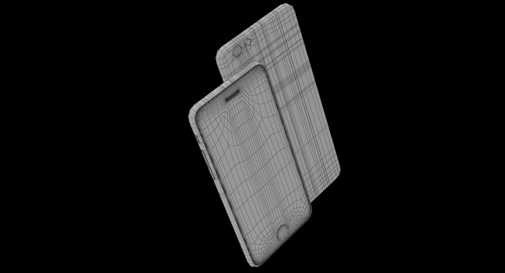iPhone 6S And 6S Plus Rose Gold Low-poly 3D model_23
