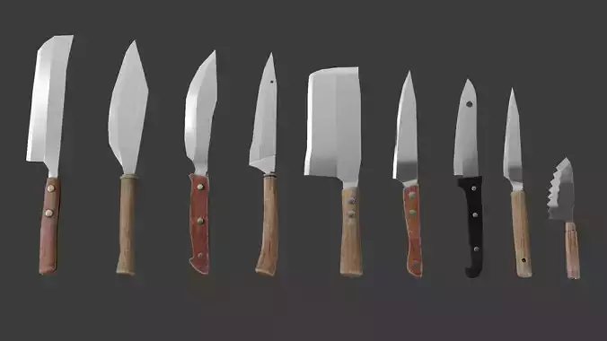 Kitchen Knife Set of 9 Kitchen Knives