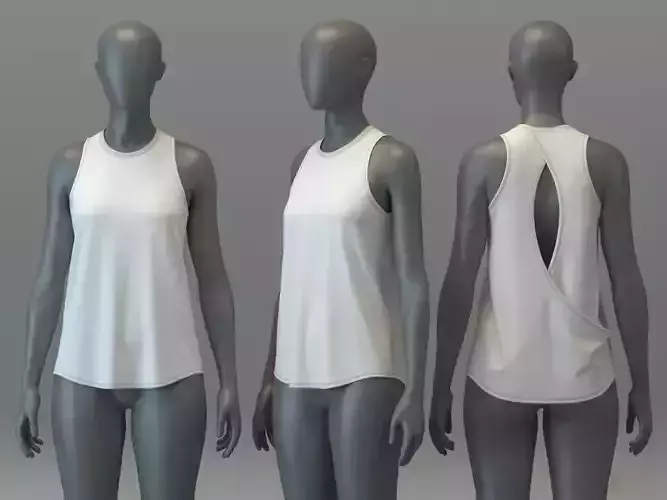 Tank top with surplice back