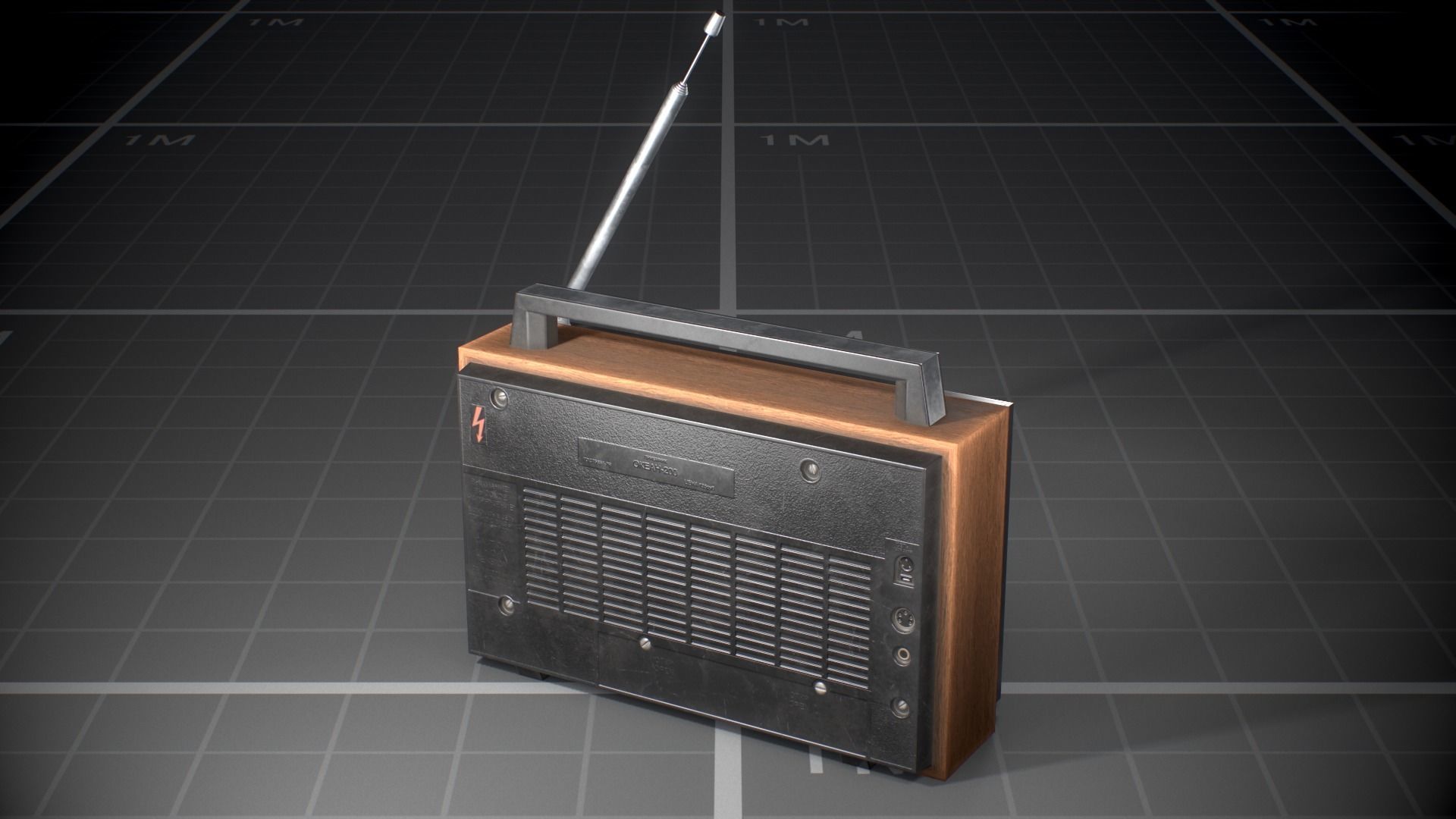 Used Soviet Radio Low-poly 3D model_2